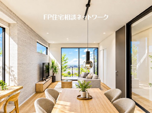リビングダイニング　（本画像はCGで作成しており、実際に現地に家具はおかれておりません。また価格に家具は含まれておりません）