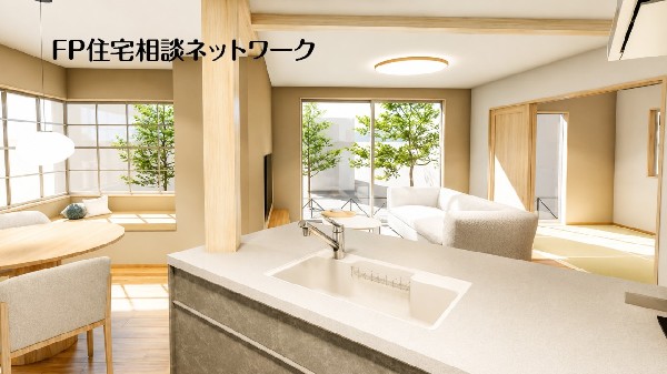 リビングダイニング　（本画像はCGで作成しており、実際に現地に家具はおかれておりません。また価格に家具は含まれておりません）