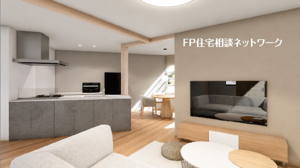 ダイニングキッチン　（本画像はCGで作成しており、実際に現地に家具はおかれておりません。また価格に家具は含まれておりません）