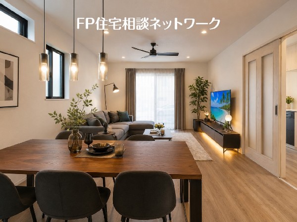 リビングダイニング　（本画像はCGで作成しており、実際に現地に家具はおかれておりません。また価格に家具は含まれておりません）