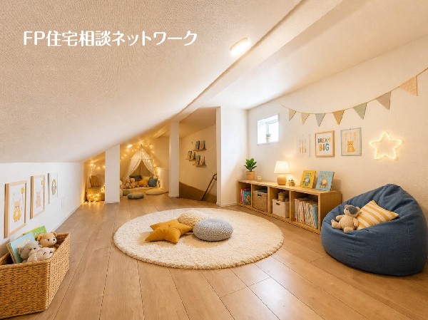 ロフト（本画像はCGで作成しており、実際に現地に家具はおかれておりません。また価格に家具は含まれておりません）
