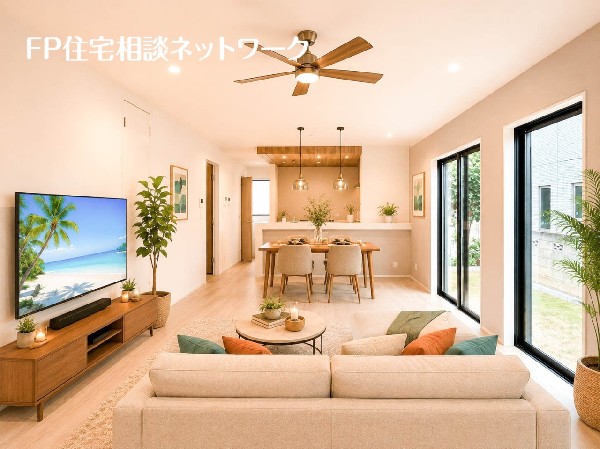 リビングダイニング　（本画像はCGで作成しており、実際に現地に家具はおかれておりません。また価格に家具は含まれておりません）