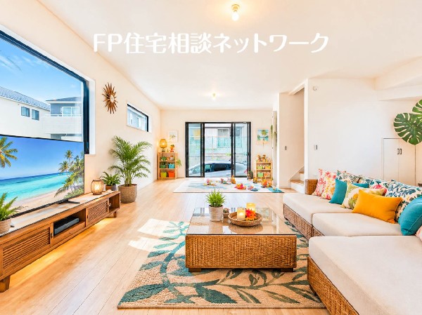 リビング　本画像はCGで作成しており、実際に現地に家具はおかれておりません。また価格に家具は含まれておりません。